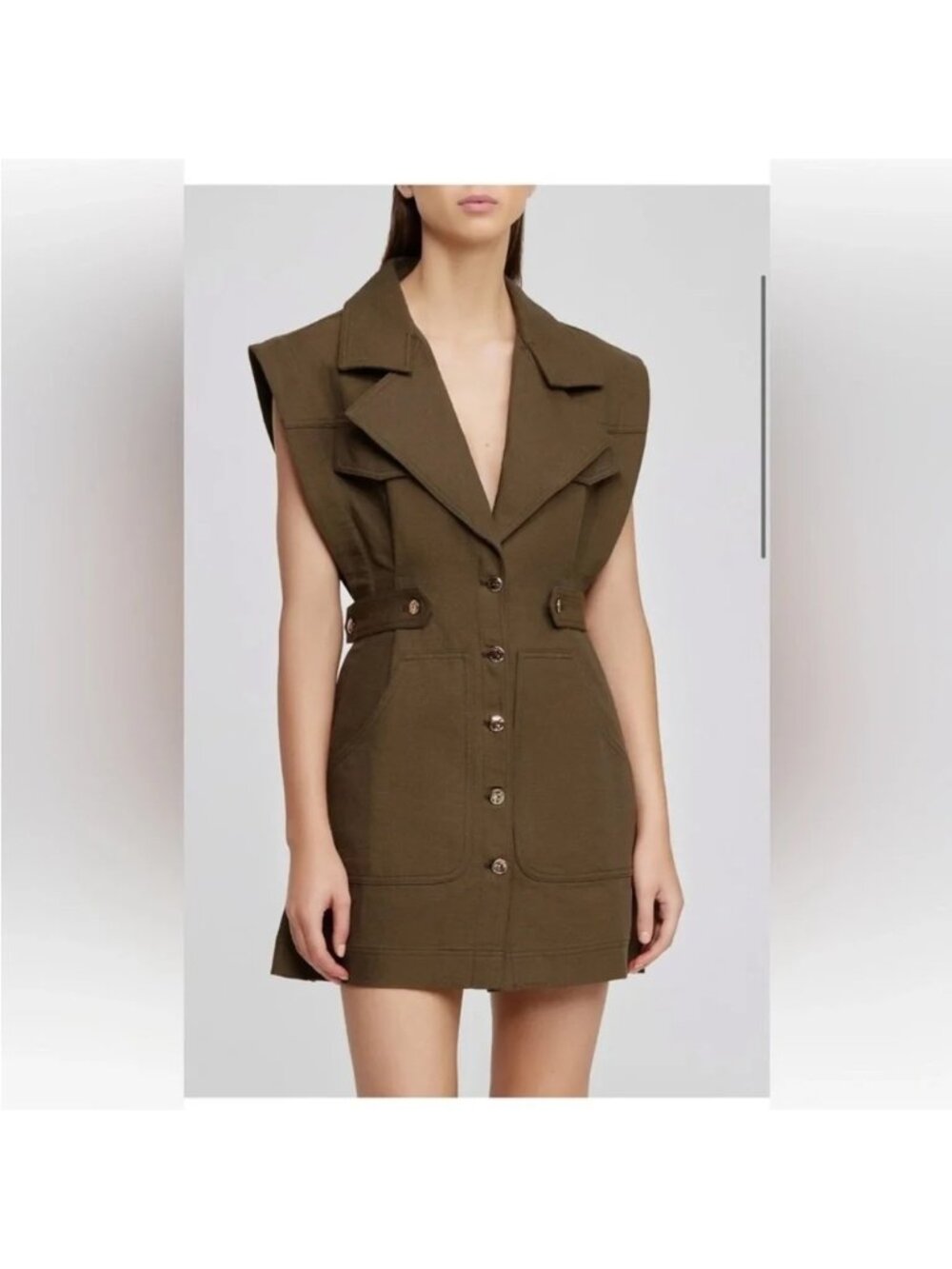 G-15. Acler Walter Dress Khaki Dress US 2